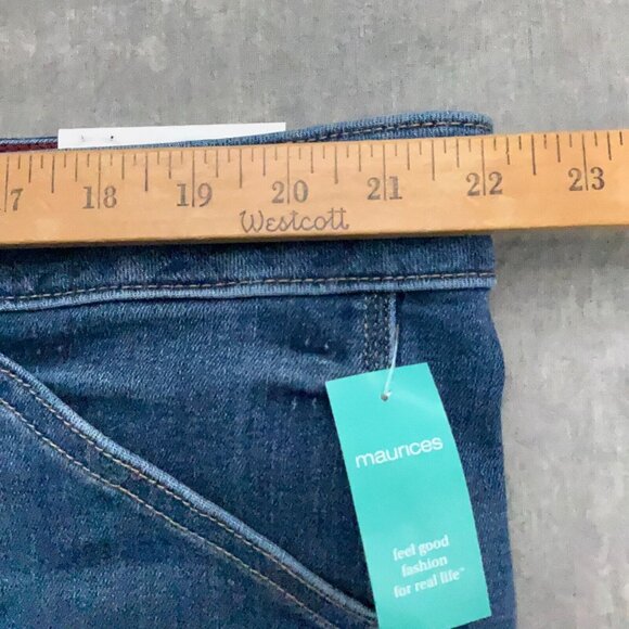 Maurices Edgely Jeans Women 24W Blue Carpenter Ankle Cotton‎ Recycled Poly NWT - Picture 7 of 15